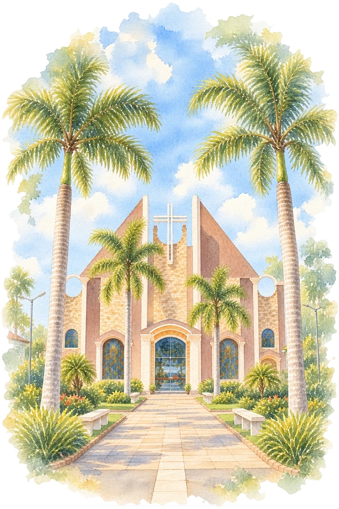 Ilustração da Igreja Matriz de Mãe do Rio
